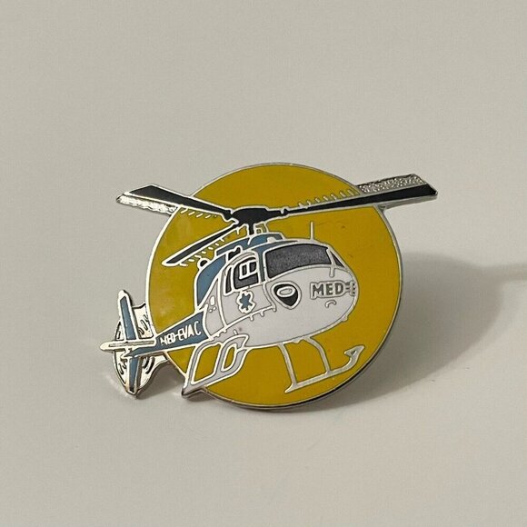 Med Evac Air Care Team Rescue Medical Helicopter Pin Pinback - Picture 2 of 9